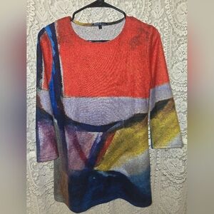 Lily London Colorful Abstract Dress Tunic Womens Small